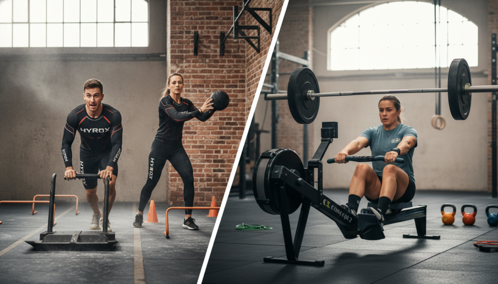 hvad er forskellen på hyrox og crossfit